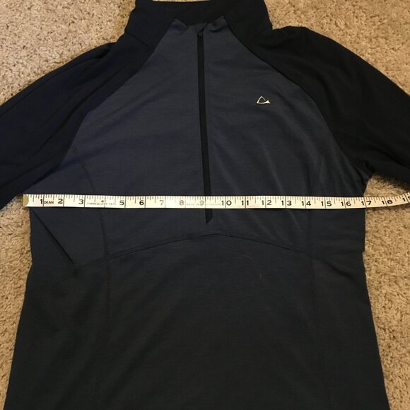 Paradox Merino Wool Blend Navy DRIrelease Freshguard Athletic 1/4 Zip Top - Picture 12 of 16